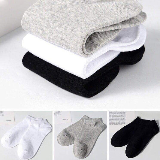 10\u002F20 Pairs Women's Comfy Ankle Socks - Sporty Black & White Solid Color Socks with White Trim - Breathable Athletic Socks for Sports, Gym, Casual Wear - Hand Wash Only - Great Gift & Women